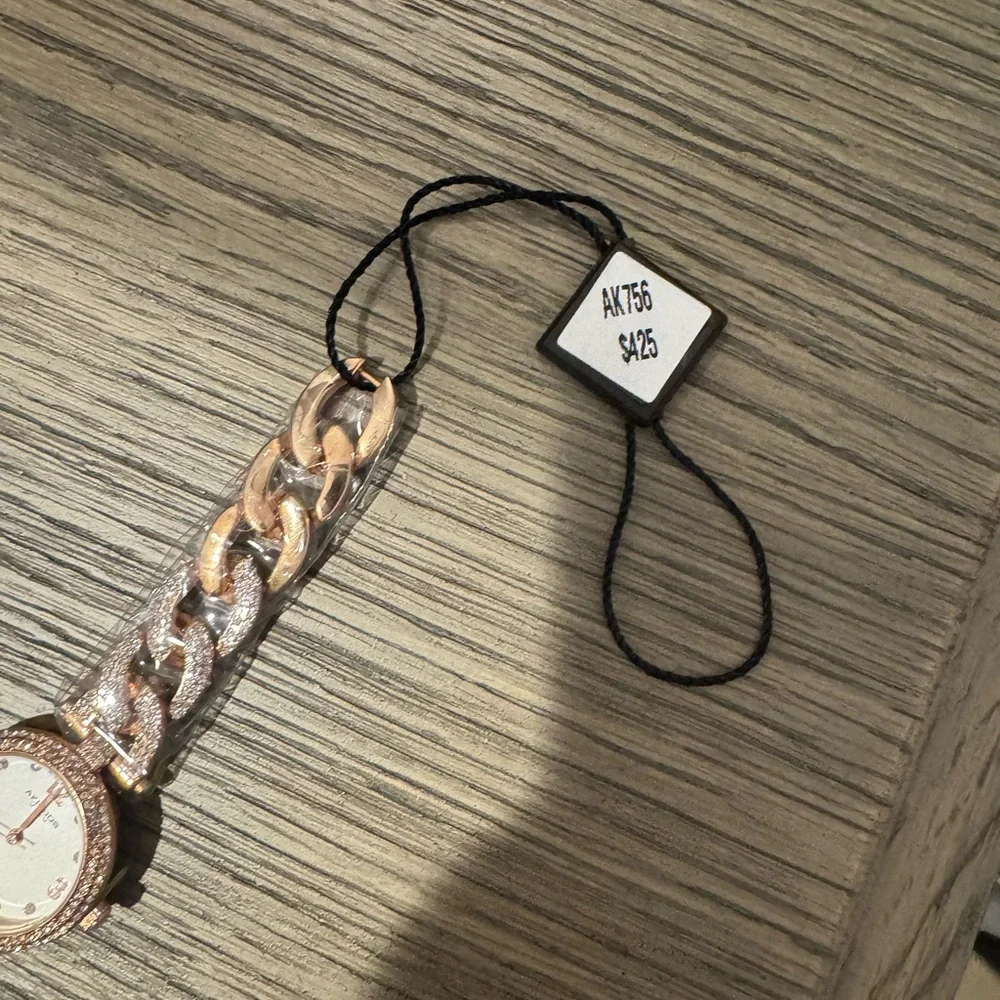 NWT Akribos XXIV Women's AK756SS "Brillianaire" Crystal-Accented ROSE GOLD - Picture 6 of 7